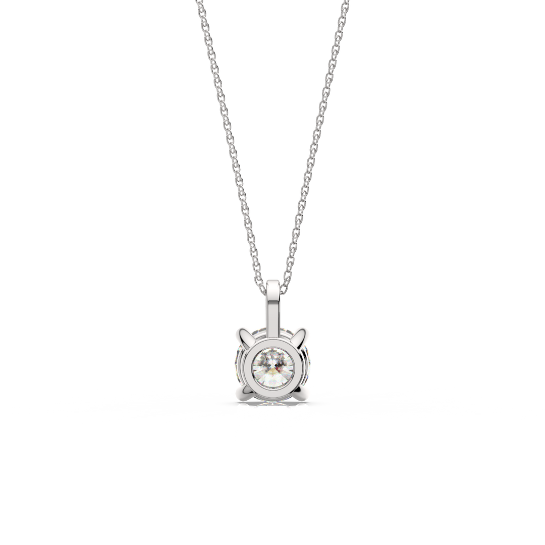 Solitaire Round Lab Grown Diamond Pendant by Stefee