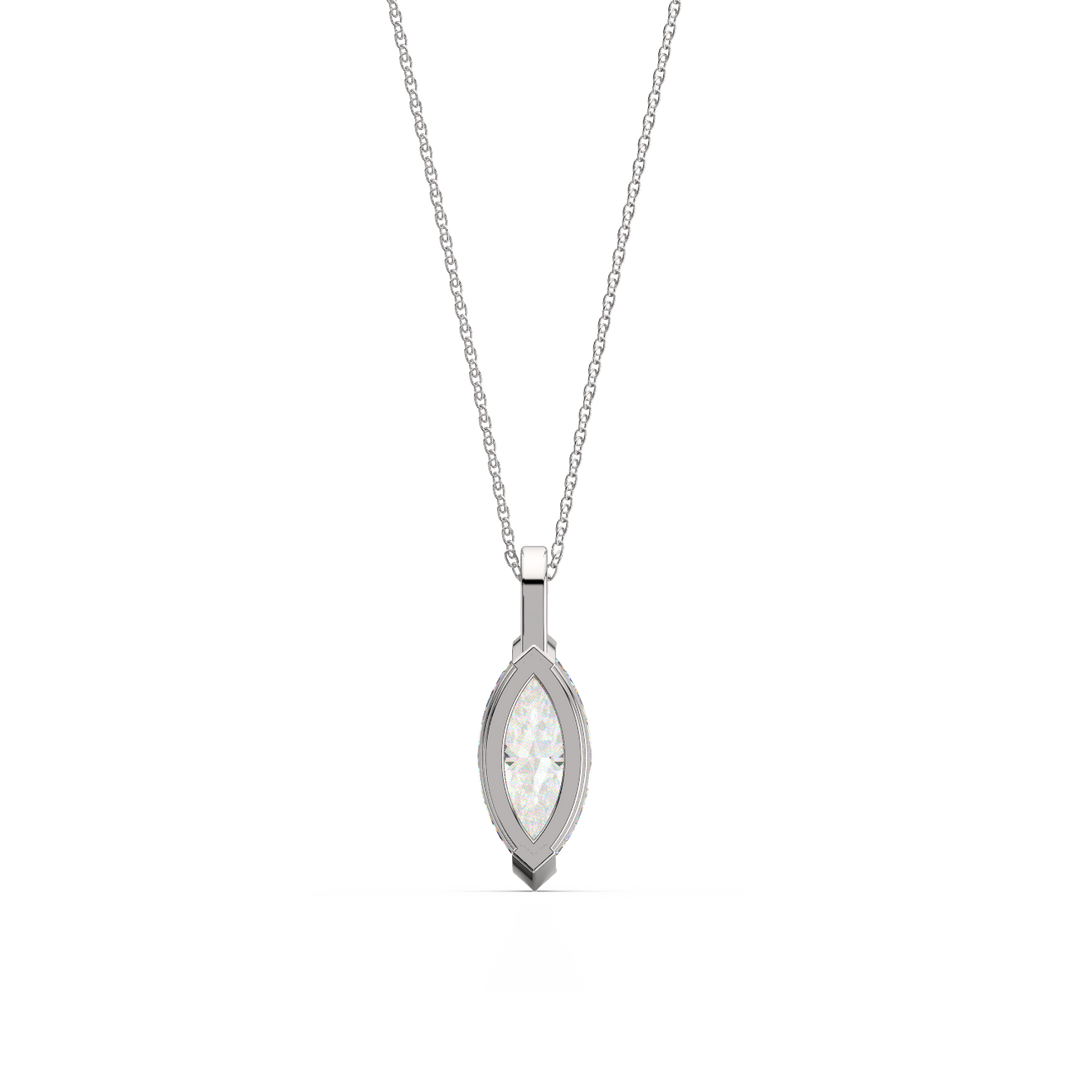 Solitaire Marquise Lab Grown Diamond Pendant by Stefree