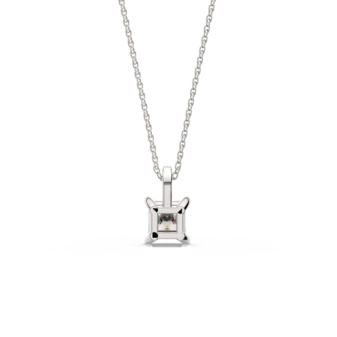 Solitaire Princess Lab Grown Diamond Pendant by Stefee