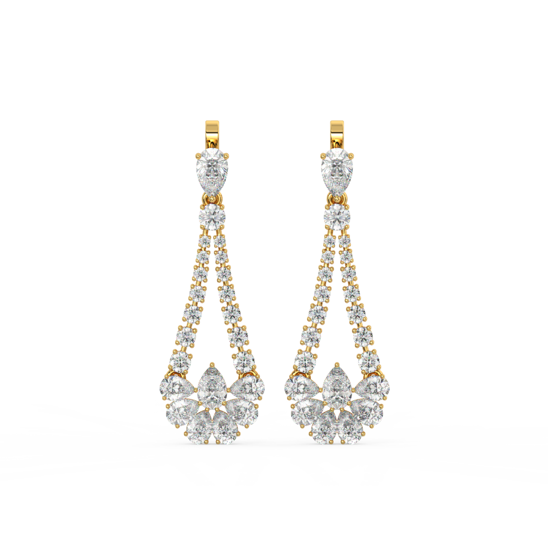 Flora Lab Grown Diamond  Danglers By Stefee Jewels