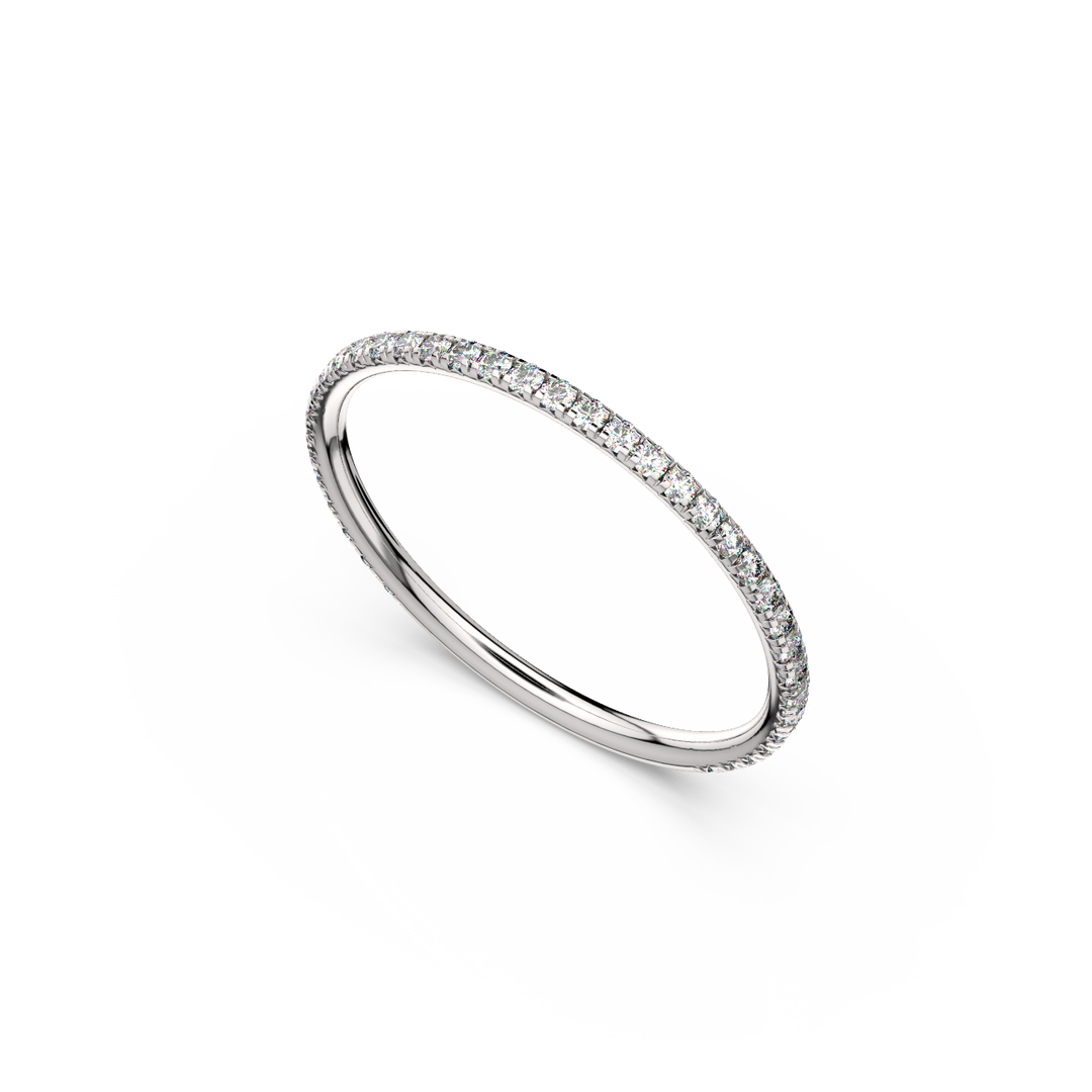Half Eternity Lab Grown Diamond Ring by Stefee Jewels