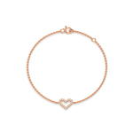 Load image into Gallery viewer, Open Heart Chain Lab Grown Diamond Bracelet by Stefee