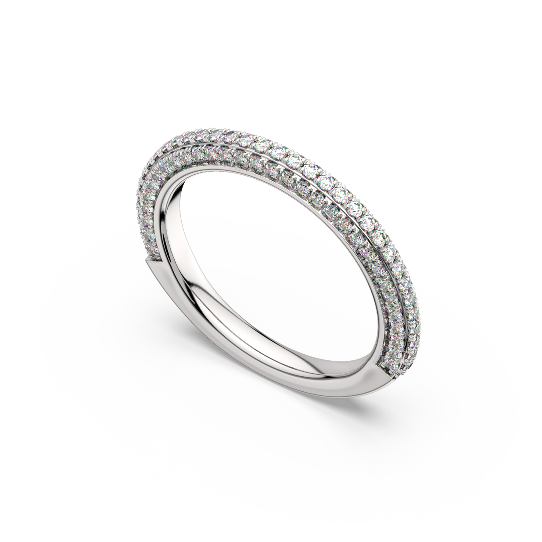 Embellished Lace Band Lab Grown - Engagement Diamond Ring by Stefee Jewels