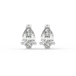 Load image into Gallery viewer, Solitaire Pear Lab Grown Diamond Studs Earrings by Stefee
