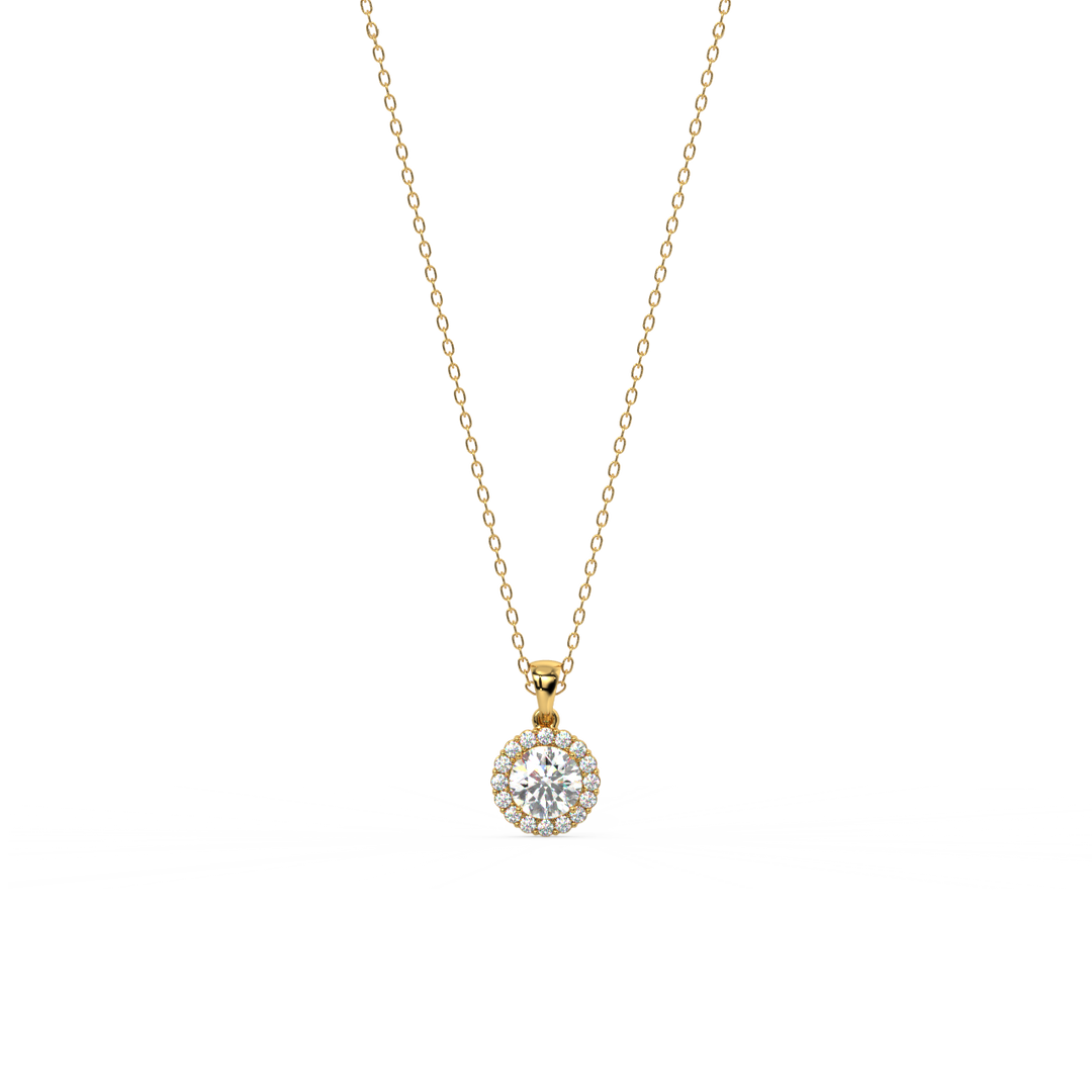 Gleaming Stone Lab Grown Diamond  Pendant Set by Stefee Jewels