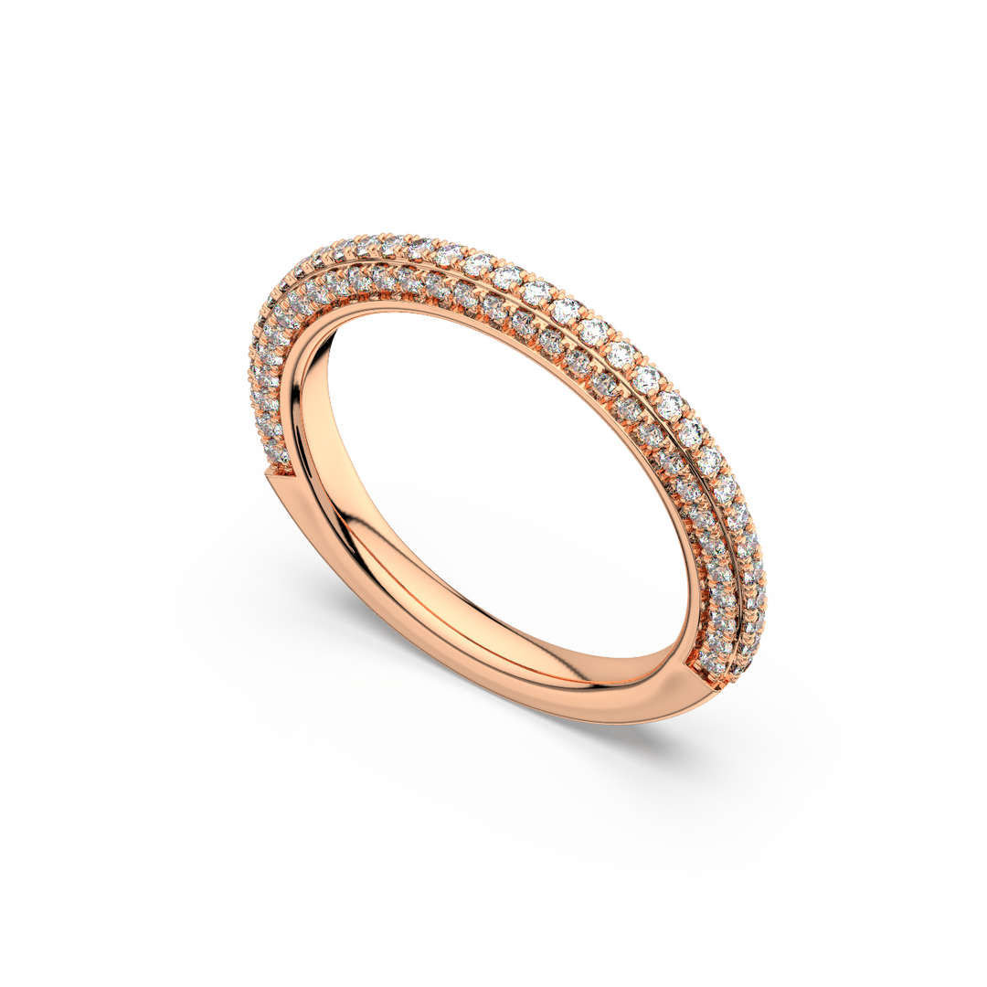 Embellished Lace Band Lab Grown - Engagement Diamond Ring by Stefee Jewels