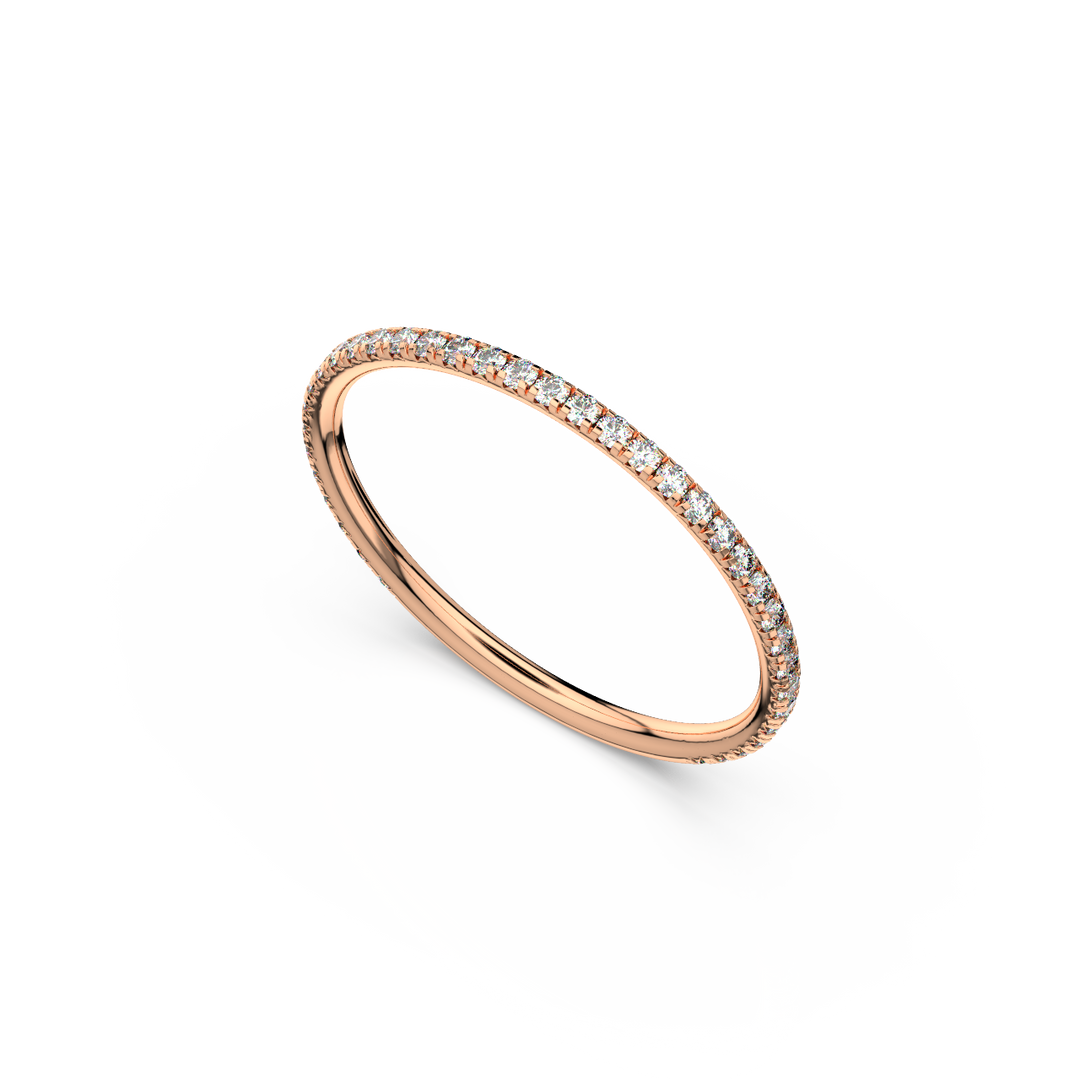Half Eternity Lab Grown Diamond Ring by Stefee Jewels