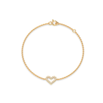Load image into Gallery viewer, Open Heart Chain Lab Grown Diamond Bracelet by Stefee