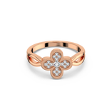 Load image into Gallery viewer, The 4-Leaf Clover Lab Grown Diamond  Ring by Stefee Jewels
