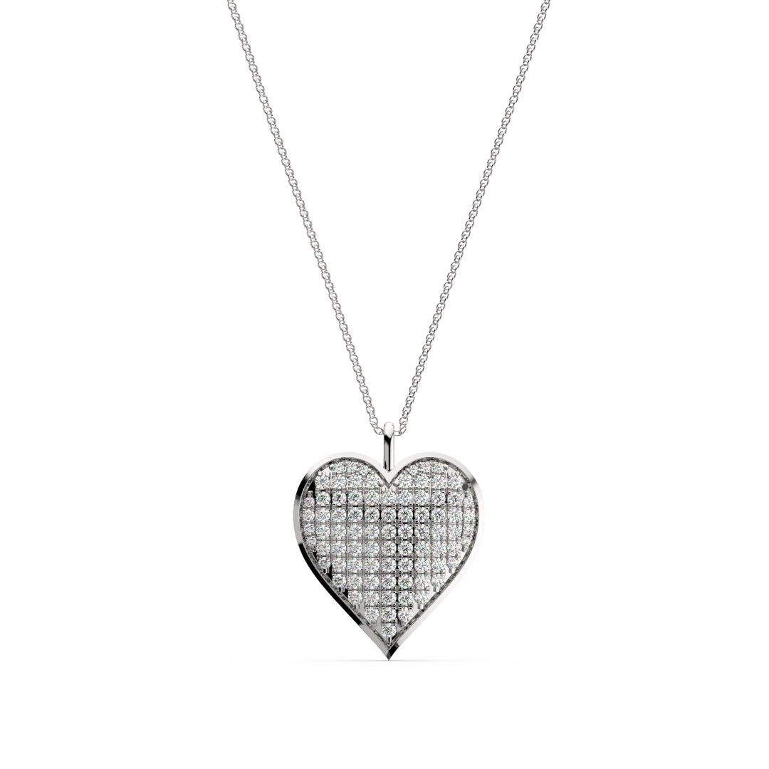 Heart Lab Grown Diamond Pendant by Stefee