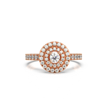Load image into Gallery viewer, Lab Grown Diamond Cluster Double Halo - Engagement Ring by Stefee Jewels