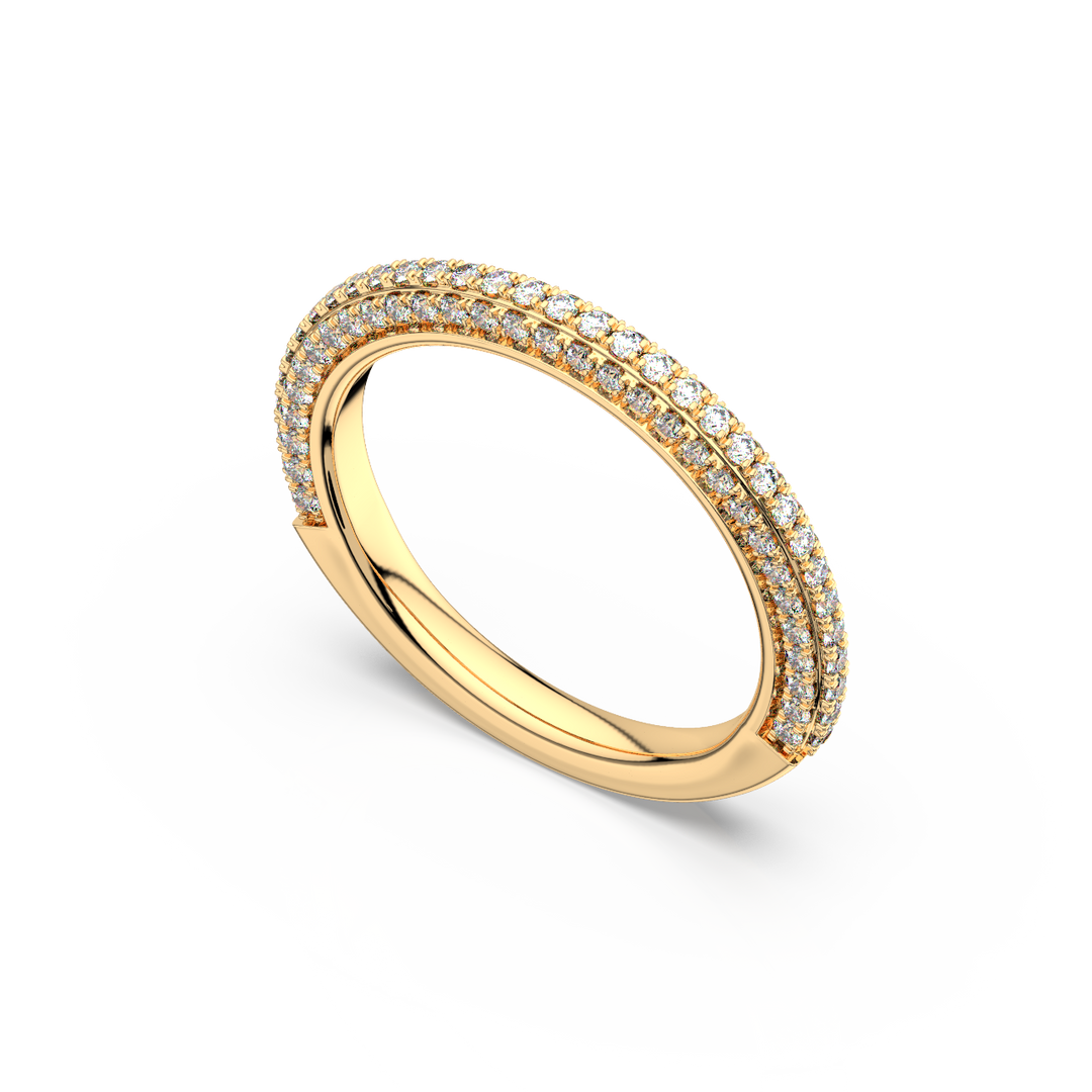 Embellished Lace Band Lab Grown - Engagement Diamond Ring by Stefee Jewels