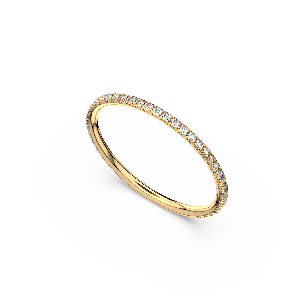 Half Eternity Lab Grown Diamond Ring by Stefee Jewels