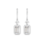 Load image into Gallery viewer, Emrald-Cut Drop  Lab Grown Diamond Earrings By Stefee Jewels
