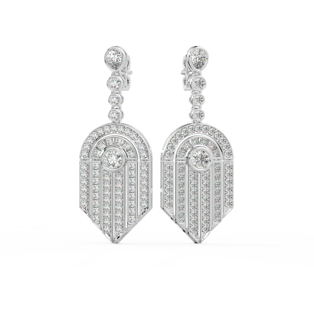 Brilliant Blossoms Lab Grown Diamond Drop Earrings by Stefee Jewels