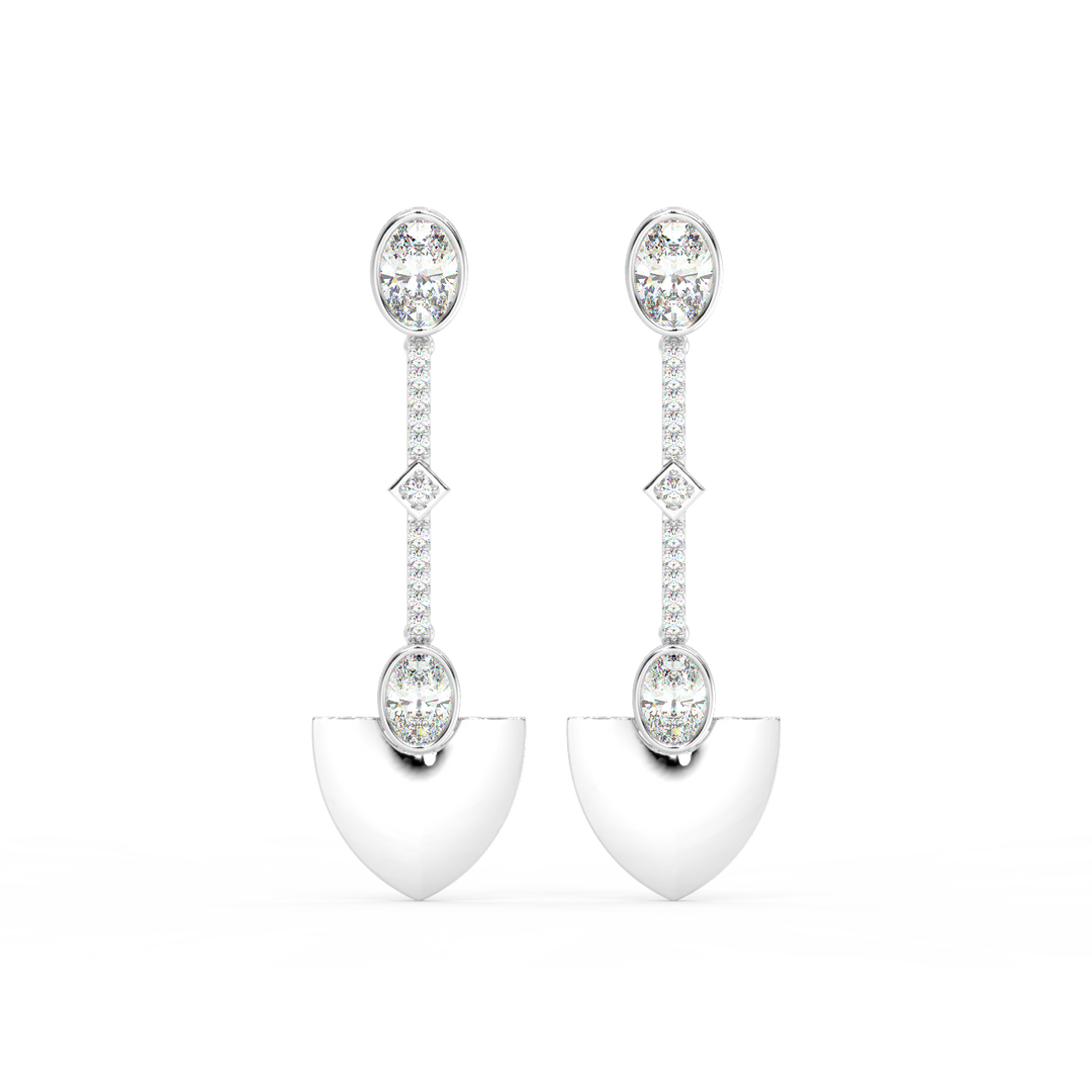 Pure Elegance Lab Grown Diamond Drop Earrings by Stefee Jewels