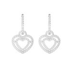 Load image into Gallery viewer, Dual Heart Lab Grown Diamond Drops By Stefee Jewels
