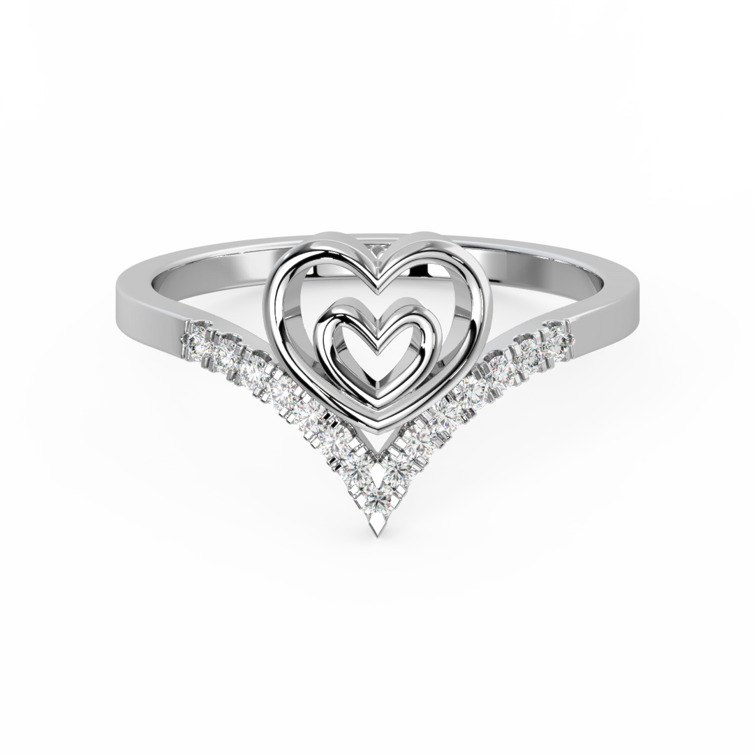 The Heart   Lab Grown Diamond Ring by Stefee Jewels