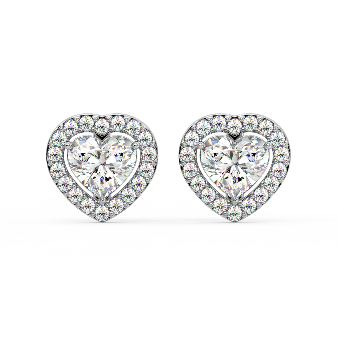 Loving Heart Lab Grown Diamond  Pendant Set by Stefee Jewels