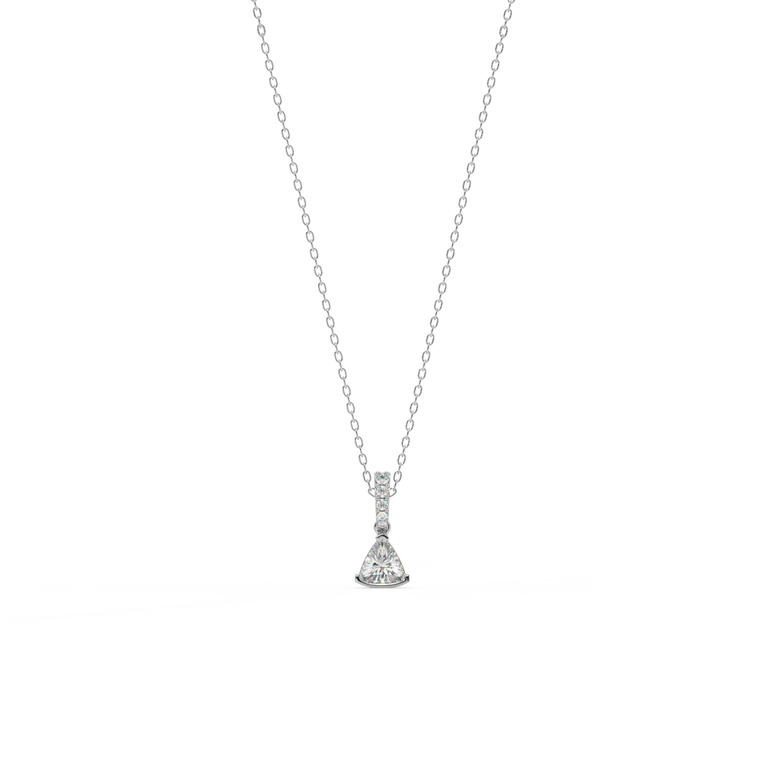Eclectic Triangle  lab Grown Diamond  Pendant Set by Stefee Jewels