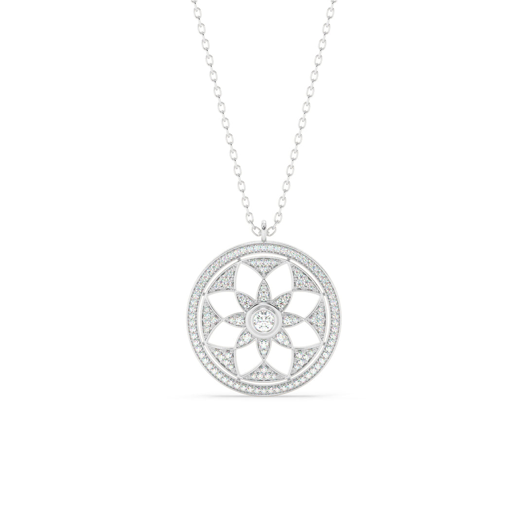 Bloom  Lab Grown Diamond Gem Pendant by Stefee Jewels