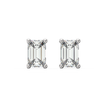 Load image into Gallery viewer, Solitaire Emerald Lab Grown Diamond Studs Earrings by Stefee