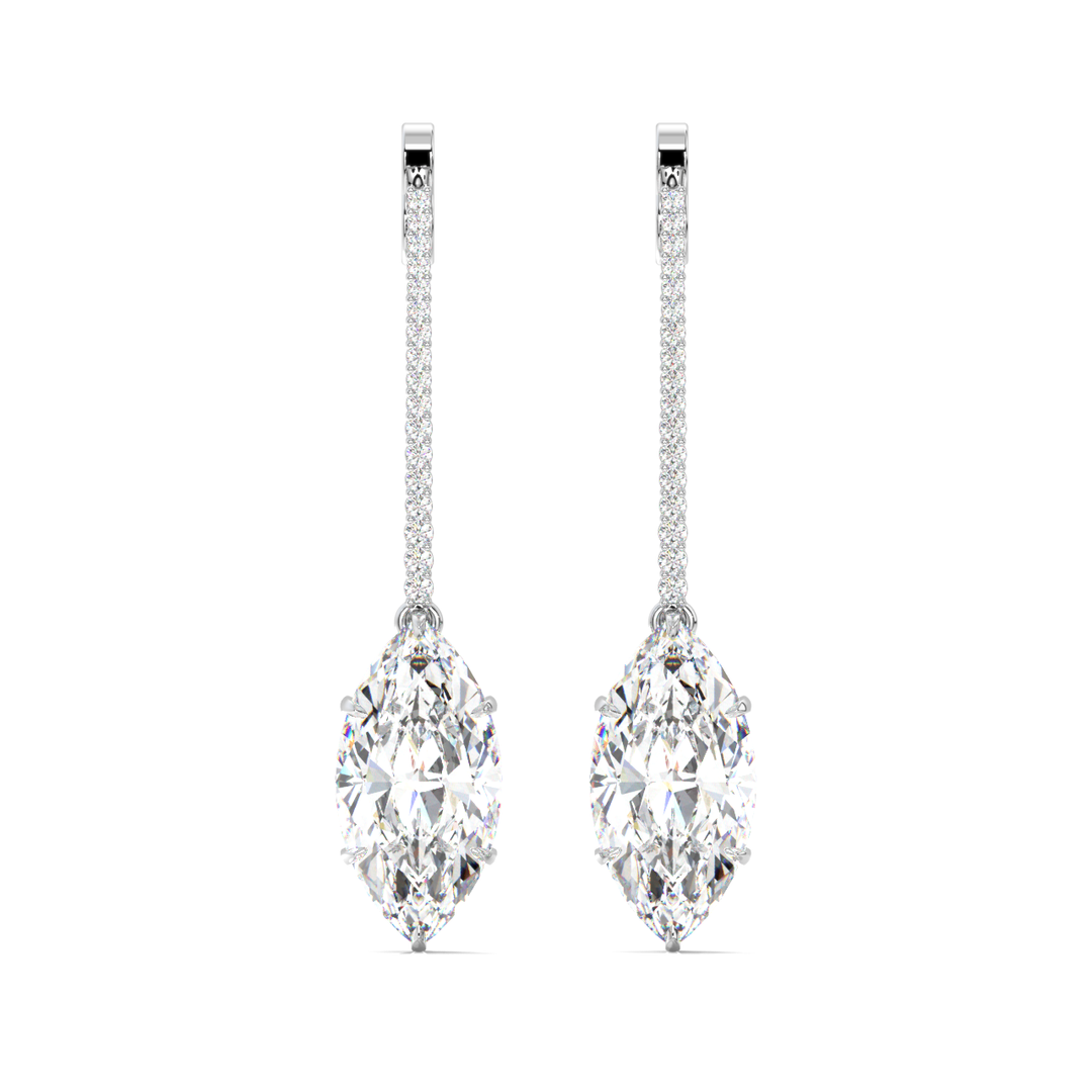 Exqusite Lab Grown Diamond Drop  Earrings By Stefee Jewels