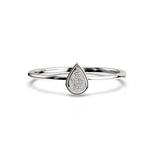 Load image into Gallery viewer, Pear Shaped with Round Clustered Lab Grown Diamond Ring by Stefee Jewels