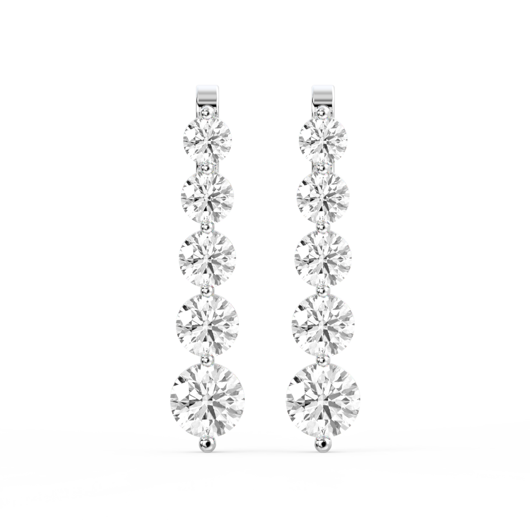 Elegant Double  Lab Grown Diamond Studs By Stefee Jewels