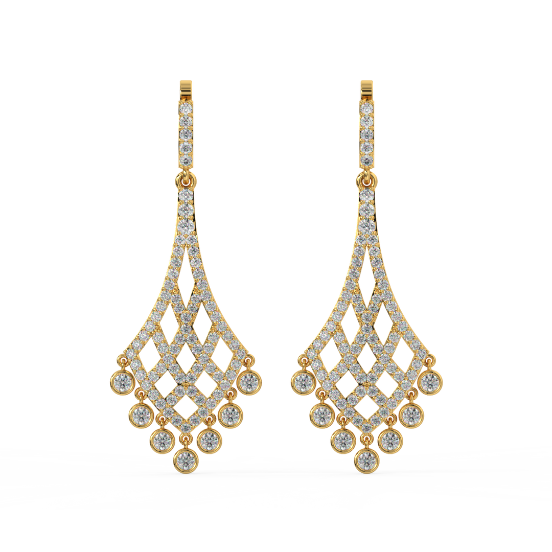 Timeless Sparkle Lab Grown Diamond Drop Earrings by Stefee Jewels