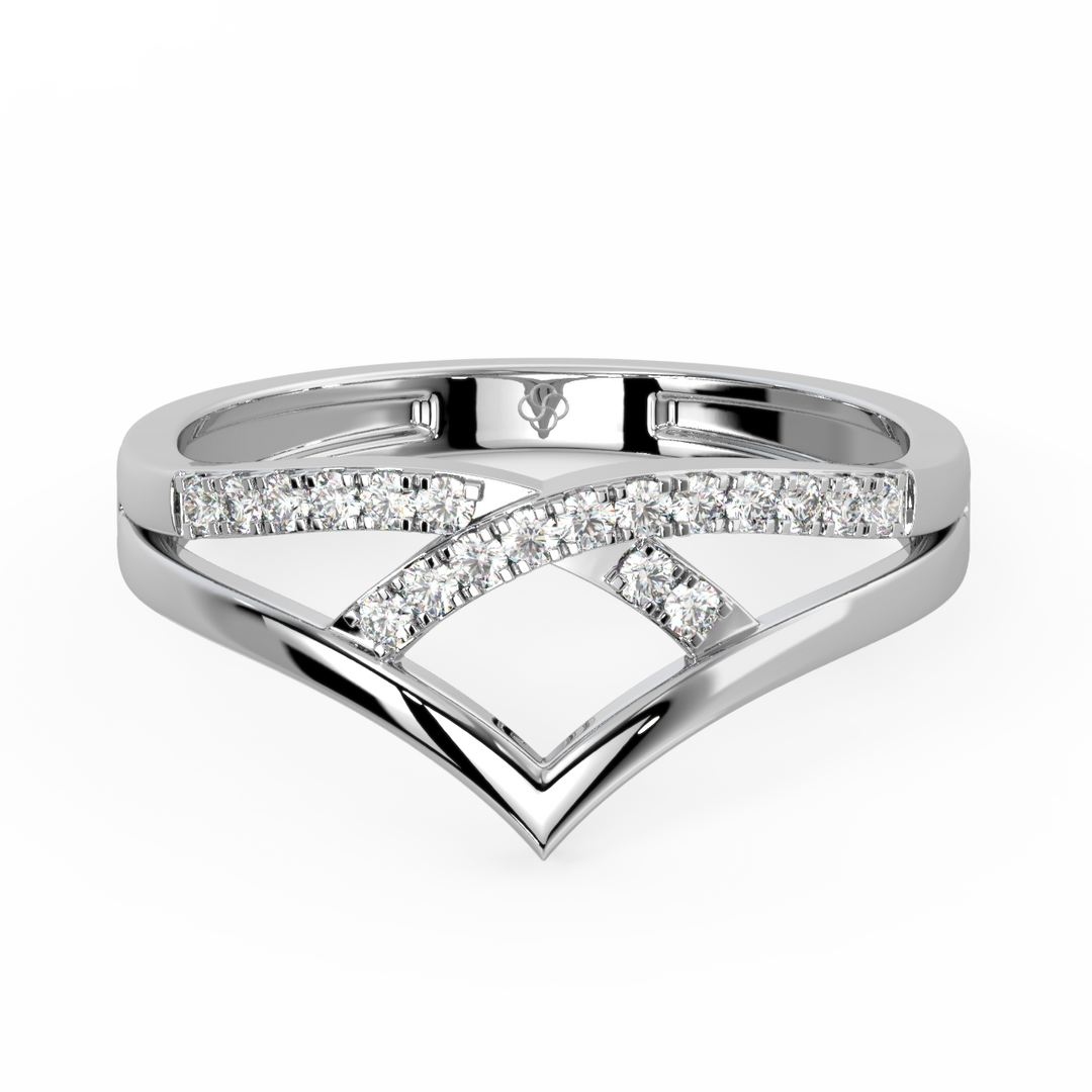 Crown  Lab Grown Diamond Ring by Stefee Jewels