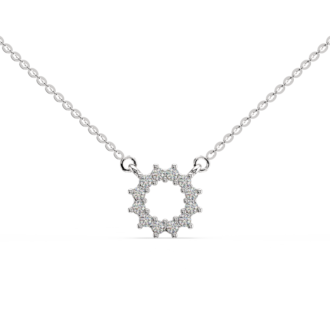 Open Circle Lab Grown Diamond Pendant Small by Stefee