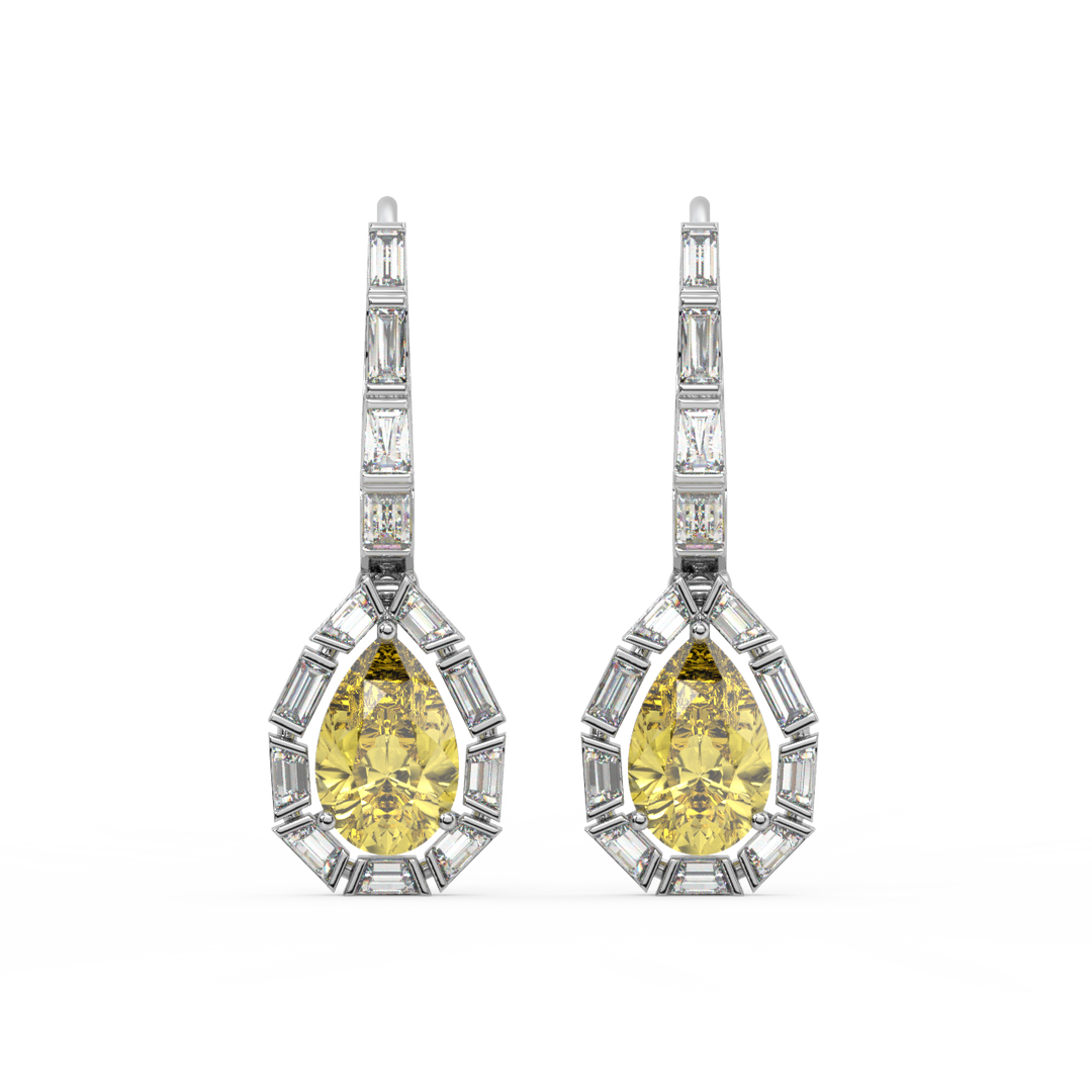 Radiant Reflections Lab Grown Diamond Drop Earrings by Stefee Jewels