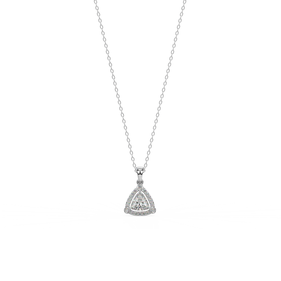 Triangle Fiesta lab Grown Diamond  Pendant Set by Stefee Jewels