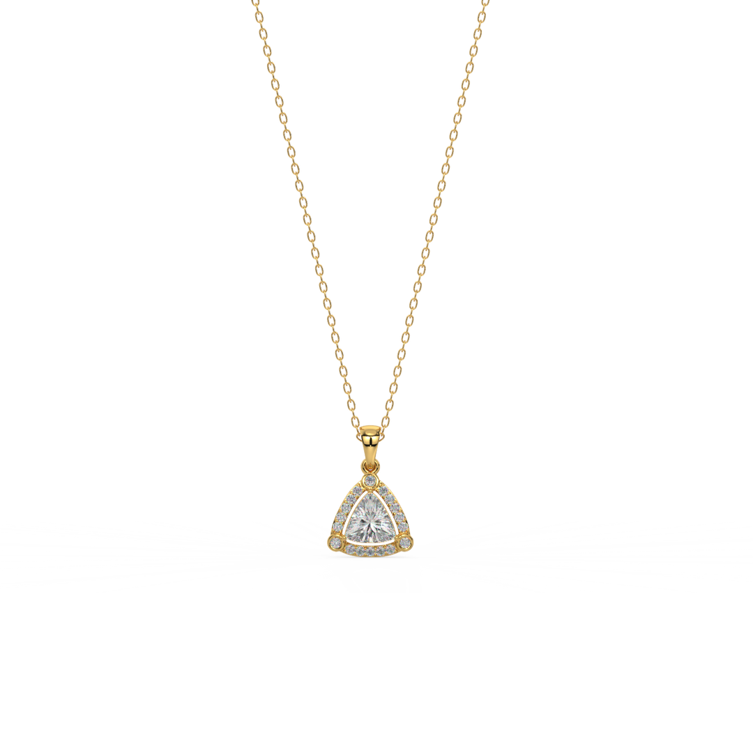 Triangle Fiesta lab Grown Diamond  Pendant Set by Stefee Jewels