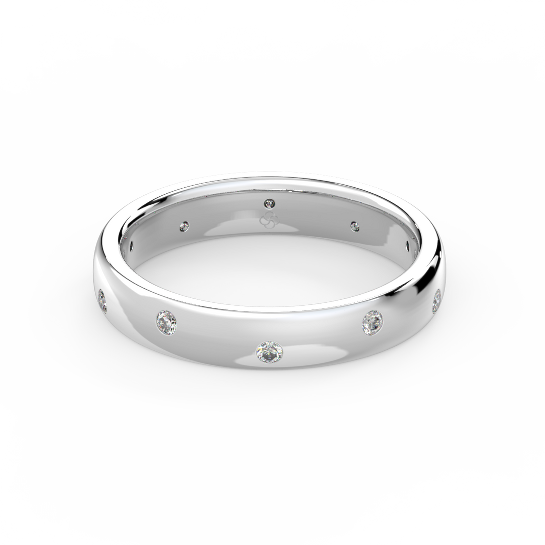 Stacking Band Ring with Lab Grown Diamond by Stefee