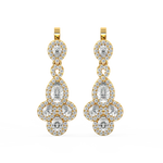 Load image into Gallery viewer, Sparkling Clustered Lab Grown Diamond  Danglers By Stefee Jewels
