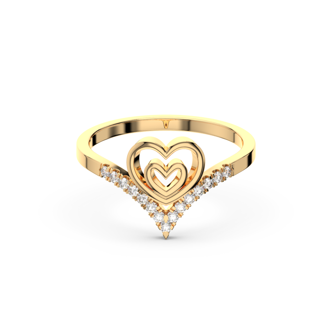 The Heart   Lab Grown Diamond Ring by Stefee Jewels