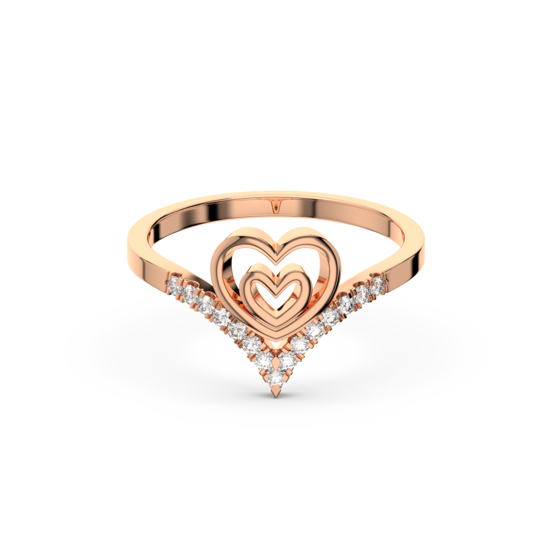 The Heart   Lab Grown Diamond Ring by Stefee Jewels