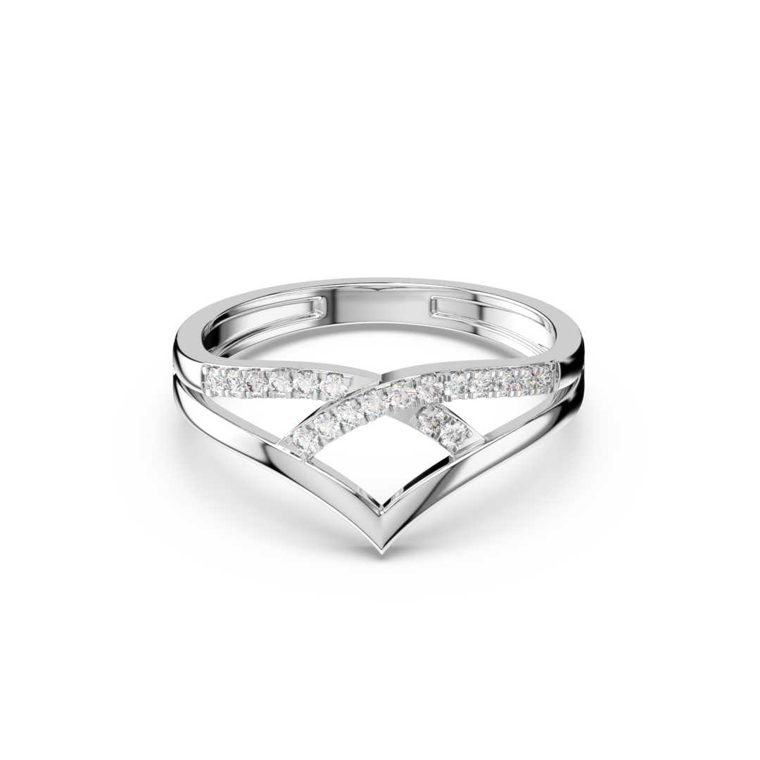 Crown  Lab Grown Diamond Ring by Stefee Jewels