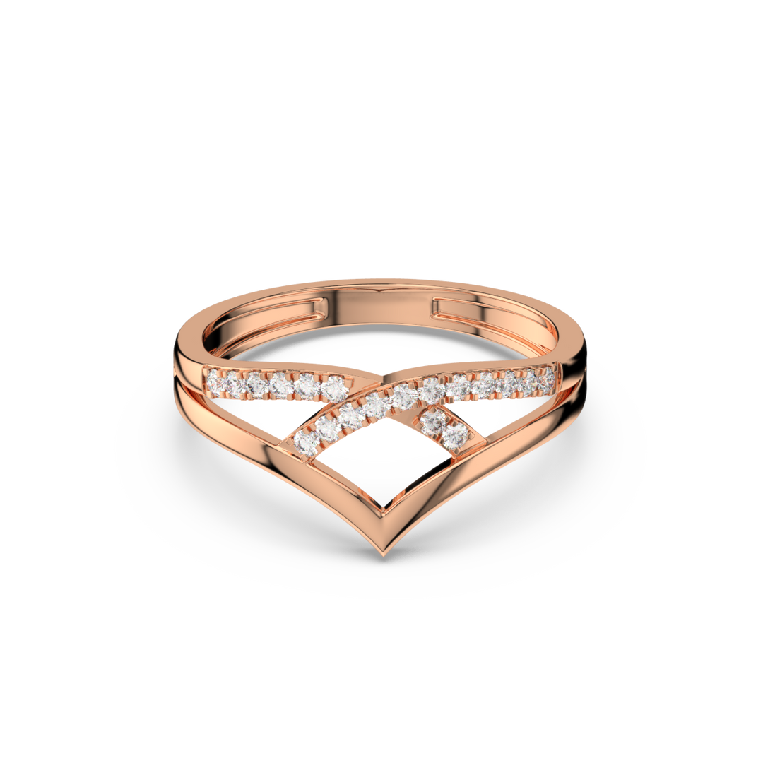 Crown  Lab Grown Diamond Ring by Stefee Jewels