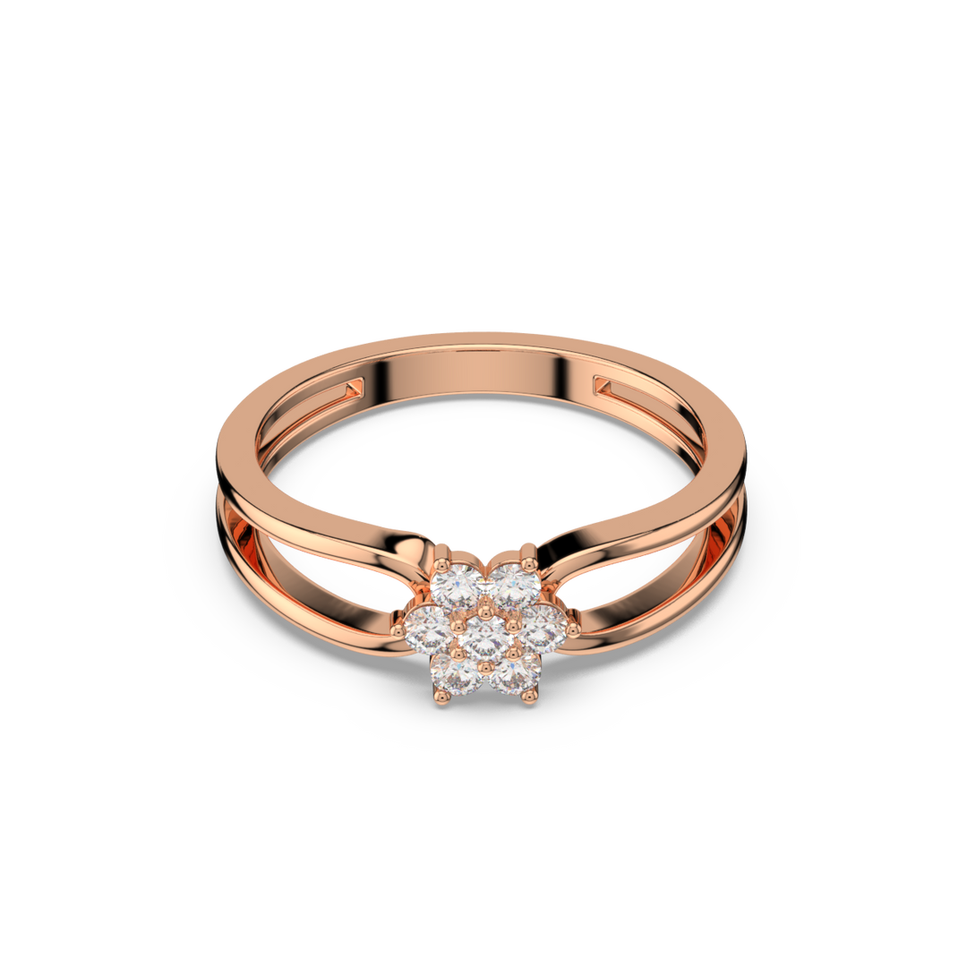 Halo-Star  Lab Grown Diamond Ring by Stefee Jewels
