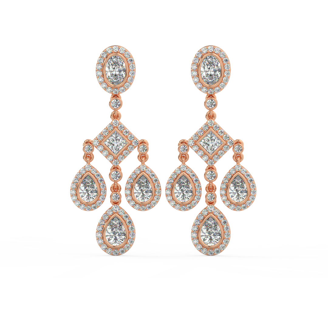 Shining Stars Lab Grown Diamond Drop Earrings by Stefee Jewels