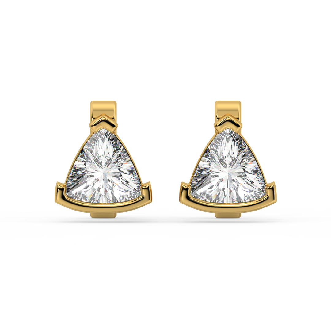 Eclectic Triangle  lab Grown Diamond  Pendant Set by Stefee Jewels