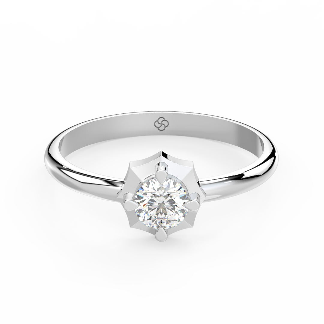 Empress Halo Lab Grown Diamond Engagement Ring by Stefee Jewels