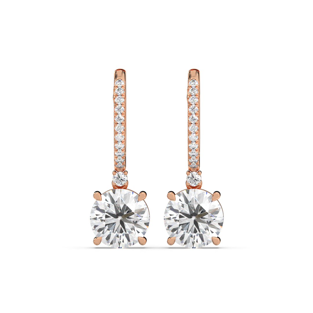 Classic  Lab Grown Diamond  Dangles By Stefee Jewels