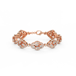 Load image into Gallery viewer, Sparkling Petals Lab Grown Diamond Bracelet by Stefee Jewels
