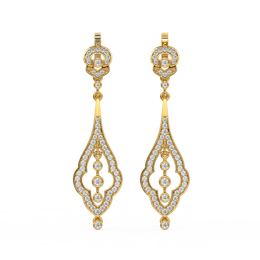 Precious Glow Lab Grown Diamond Drop Earrings by Stefee Jewels