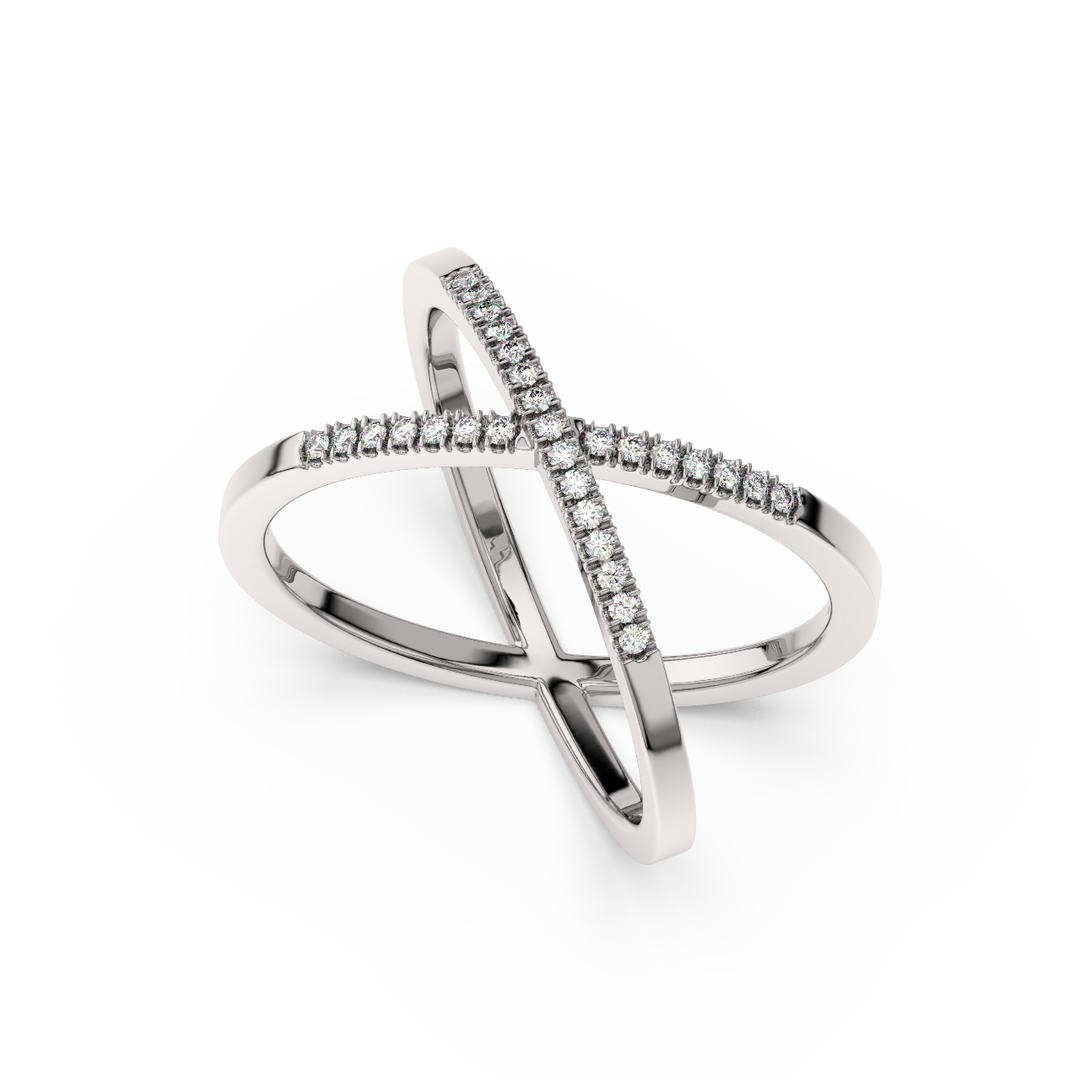 Signum Cross Lab Grown Diamond Ring by Stefee Jewels
