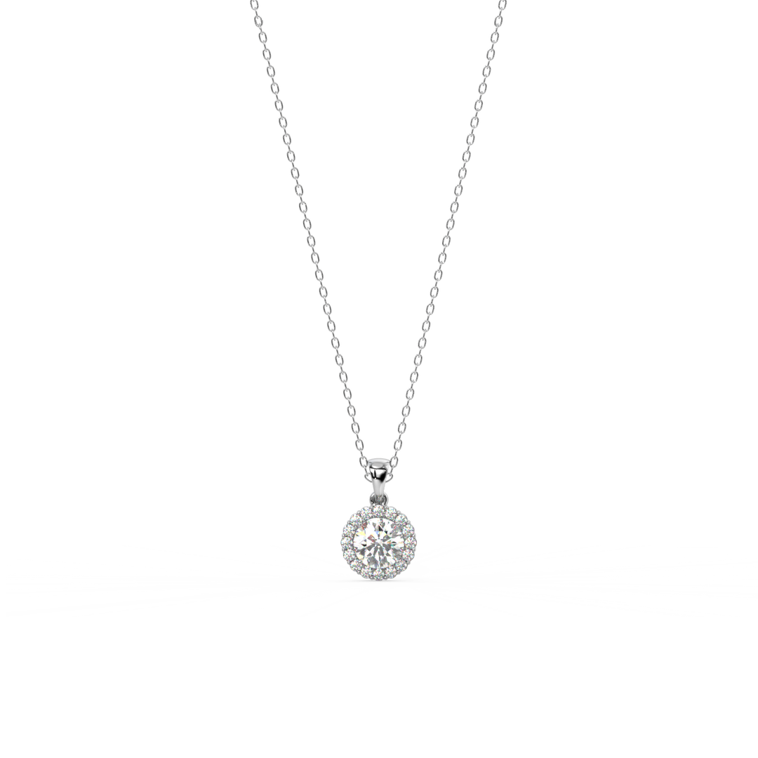 Gleaming Stone Lab Grown Diamond  Pendant Set by Stefee Jewels